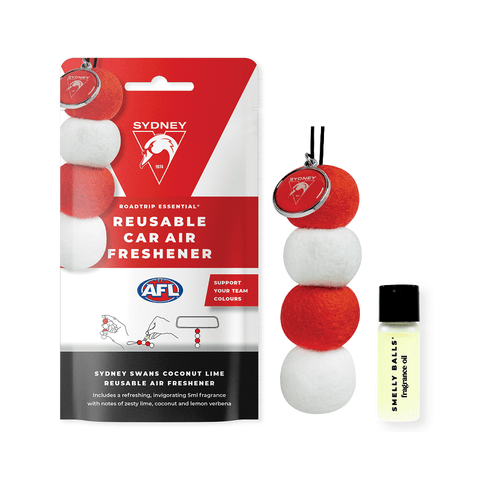 AFL Smelly Balls Set - Sydney Swans - Re-useable Car Air Freshener