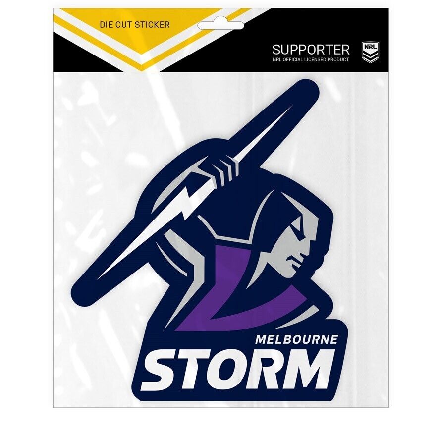 NRL Logo Sticker - Melbourne Storm - 25cm x 21cm Decal