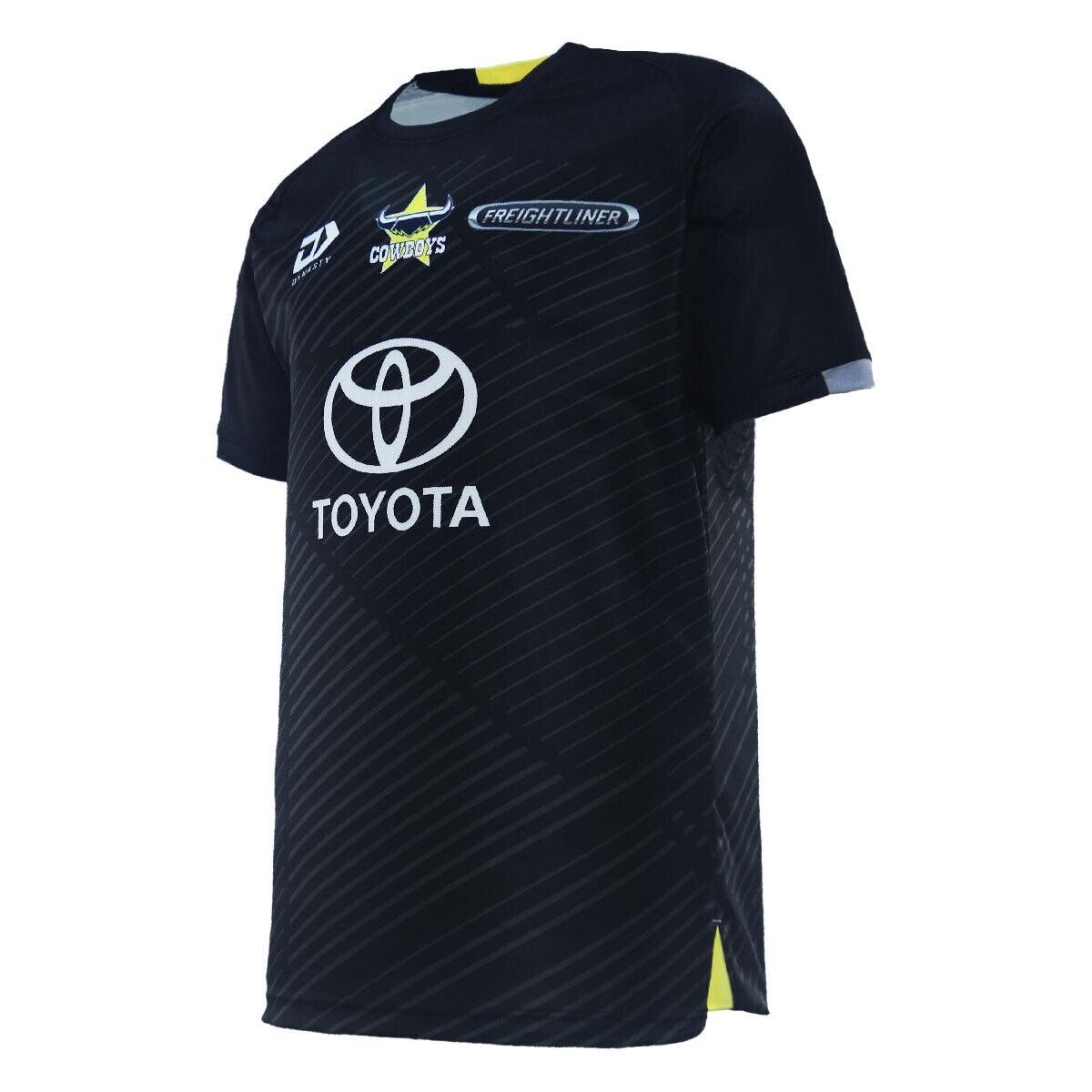 NRL 2024 ALT Training Tee - North Queensland Cowboys - Black - Adult - DYNASTY