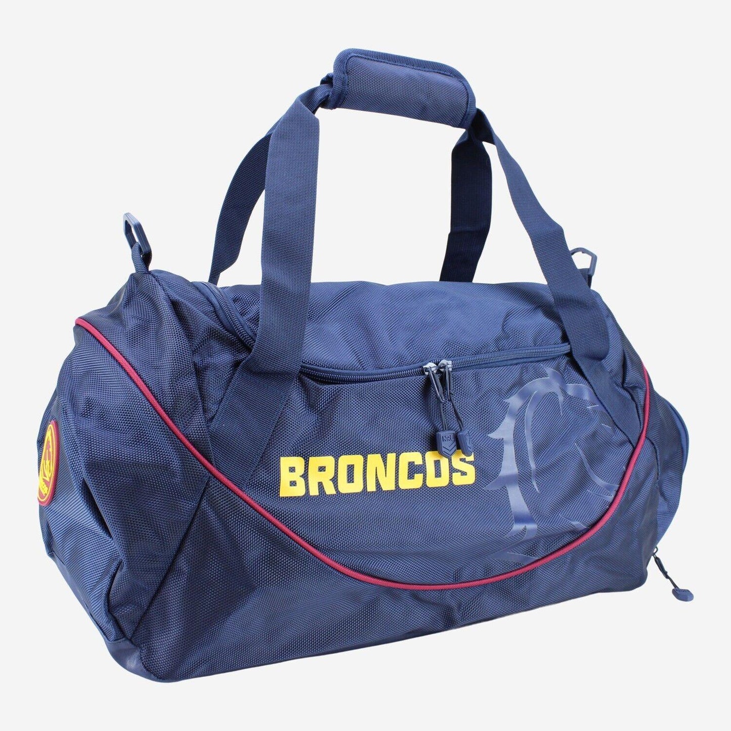 NRL Shadow Sports Bag - Brisbane Broncos - Gym Travel Duffle Bag