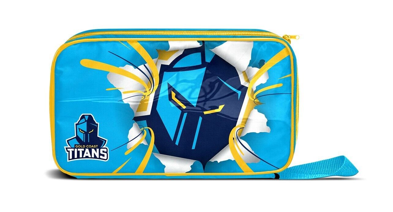 NRL Lunch Cooler Bag Box - Gold Coast Titans -  300mm x 175mm x 65mm