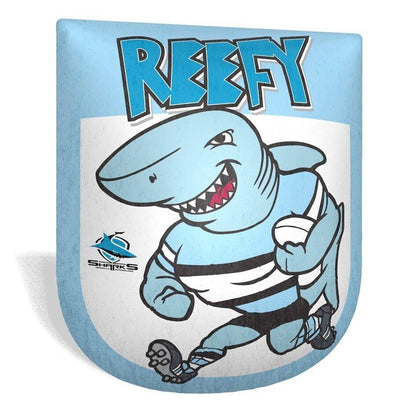 NRL Mascot Shaped Cushion - Cronulla Sharks - 35cm x 40cm - Pillow