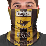 AFL Fishing Multi Scarf - Hawthorn Hawks -  Face Shield - Mask - Bandana