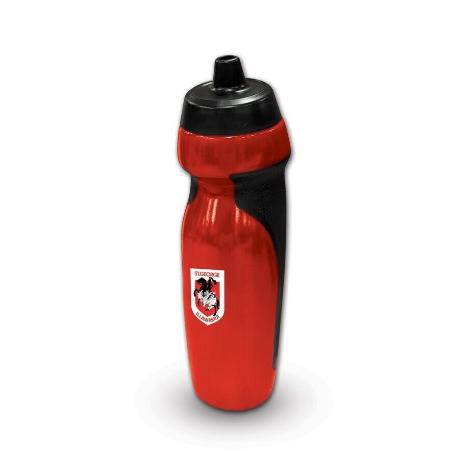 NRL Sports Drink Bottle 640ml - St George Illawarra Dragons - Rubber Grip