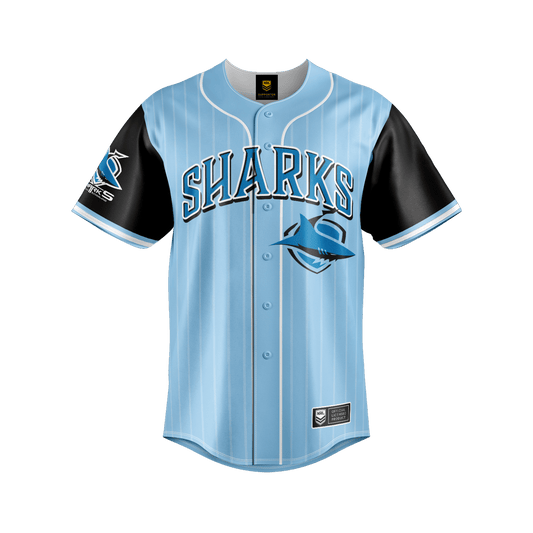 NRL 'Slugger' Baseball Shirt - Cronulla Sharks - Tee