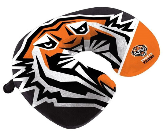 NRL Travel Pillow - West Tigers - U Shaped - Neck Cushion