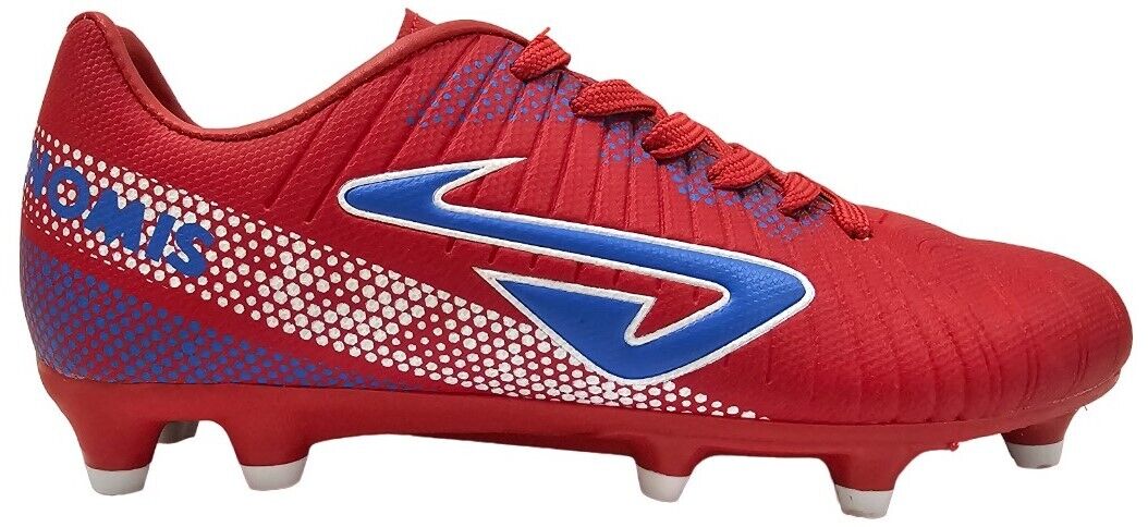 NOMIS Prodigy 2.0 FG Football Boots - Red/Royal/White - Youth - Kids - Shoe