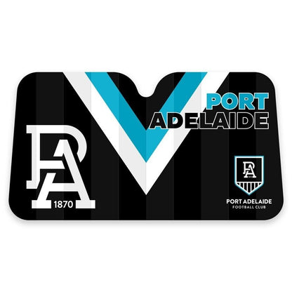 AFL Car Sunshade - Port Adelaide Power - 130cm x 70cm