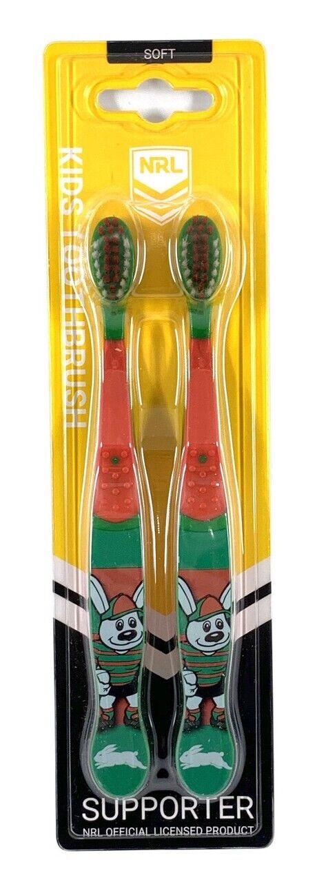 NRL Mascot Kids Toothbrush - South Sydney Rabbitohs - Soft