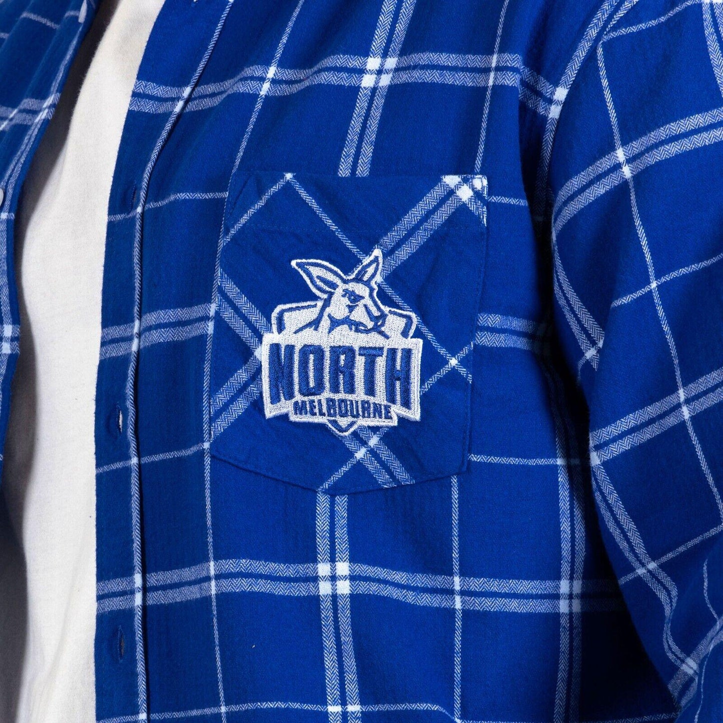 AFL 'Mustang' Flannel Polo - North Melbourne Kangaroos - Flanno Shirt