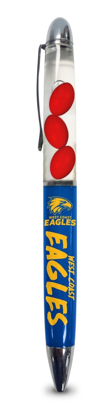 AFL Floating Pen - West Coast Eagles - Twist Open - Black Ink