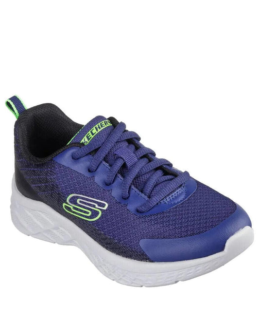 SKECHERS Microspec II Shoe - Vovrix - Navy/Black/Lime - Kids