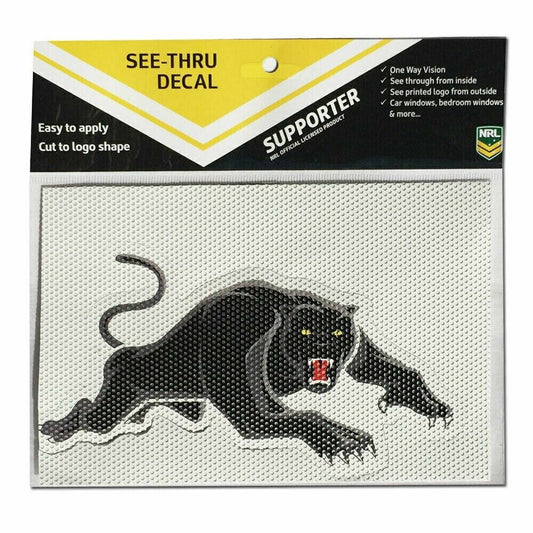 NRL Car UV Rated Decal Sticker - Penrith Panthers - Size 14-18cm - See Thru