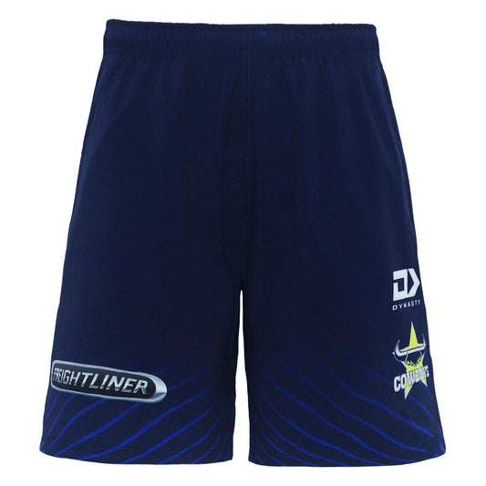 NRL 2024 Gym Shorts - North Queensland Cowboys - Navy - Adult - DYNASTY