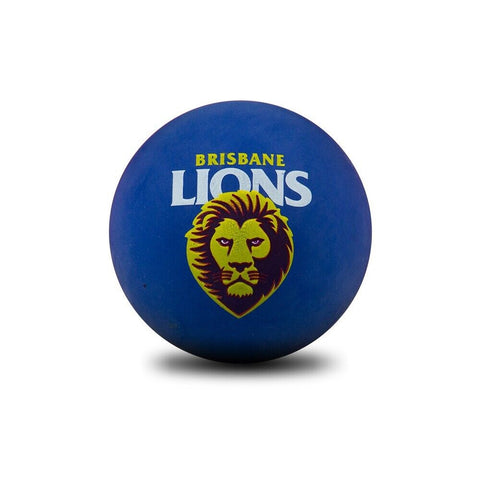 AFL Rubber High Bounce Hand Ball - Brisbane Lions - Single - 6cm