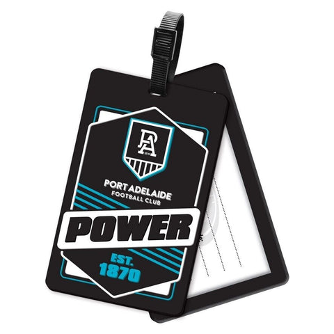 AFL Rubber Bag Tag - Port Adelaide Power - School Travel Work