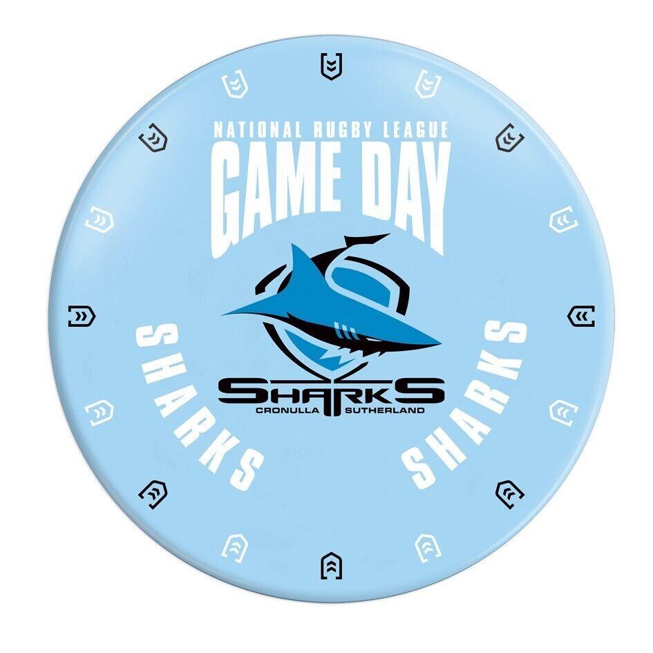 NRL Snack Plate - Cronulla Sharks - 20cm diameter - Melamine - Single