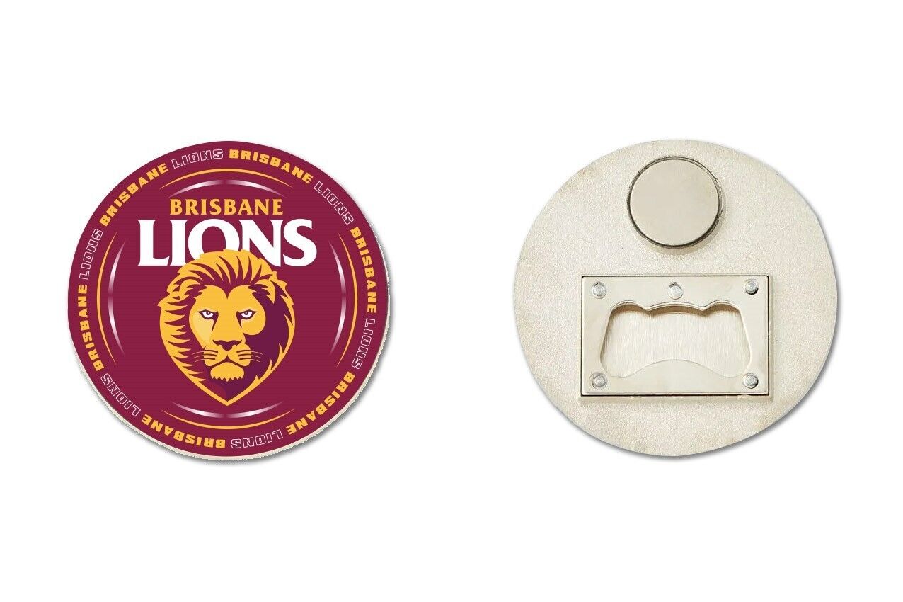 AFL Bottle Opener Magnet - Brisbane Lions - Aussie Rules