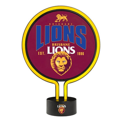 AFL Neon Light - Brisbane Lions - 30 x 21.5 x 8.5cm - Team Logo