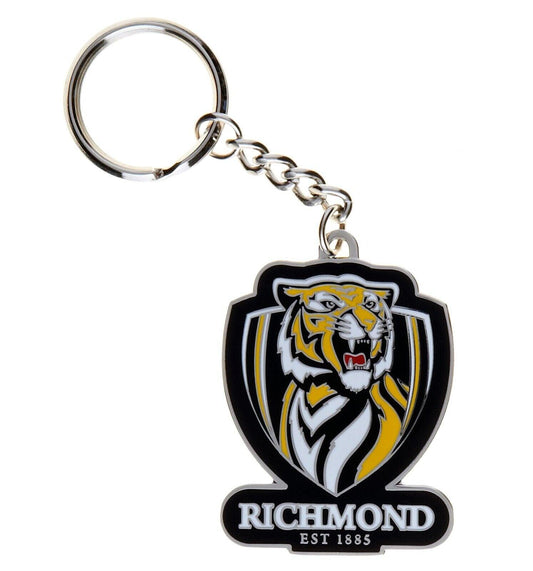 AFL Logo Metal Key Ring - Richmond Tigers - Keyring - Aussie Rules - TROFE