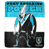 AFL Coral Mascot Blanket - Port Adelaide Power - 150x130cm - Throw Rug