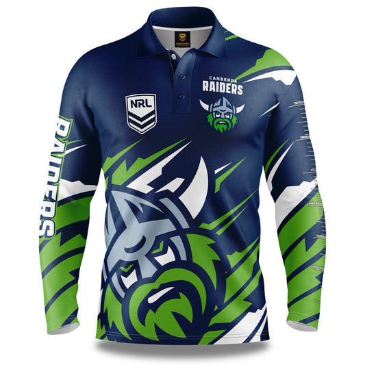 NRL 'Ignition' Fishing Shirt - Canberra Raiders - Adult - Mens - Polo