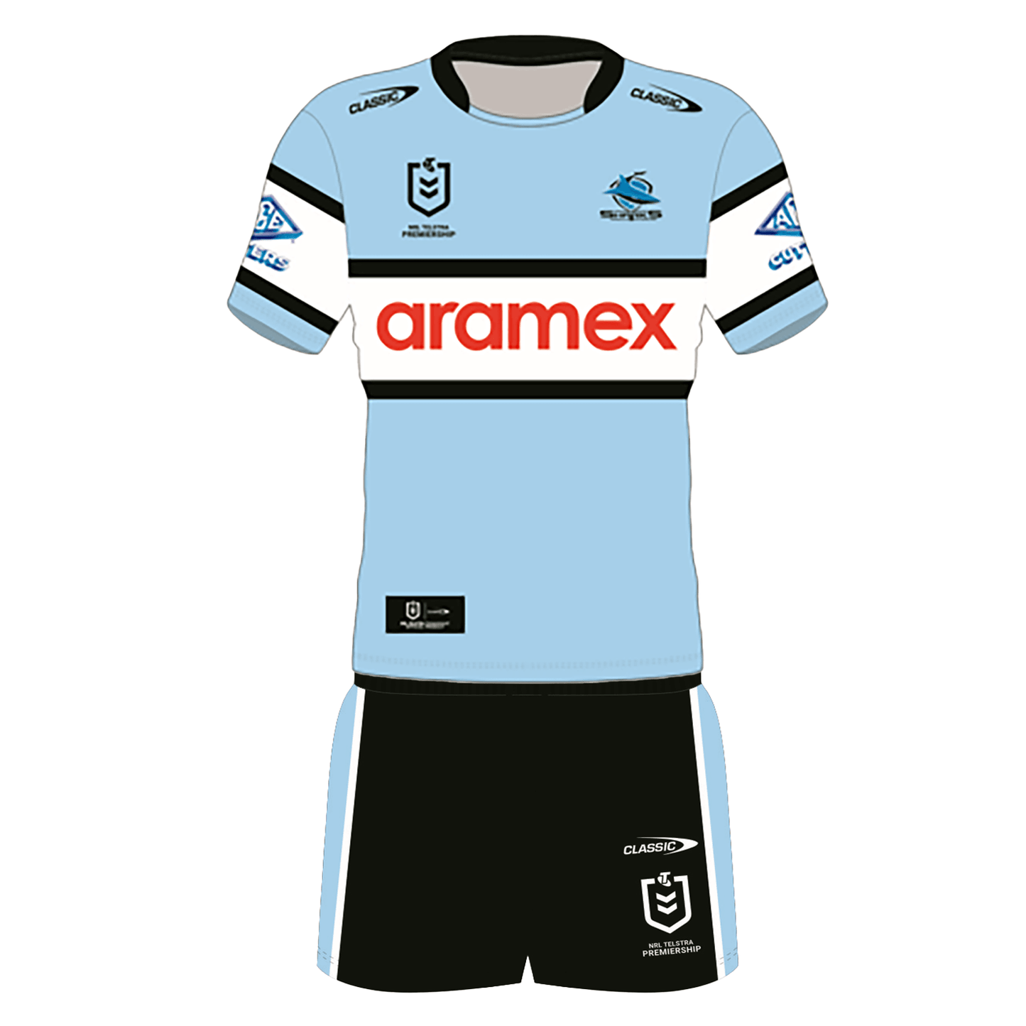 NRL 2024 Home Jersey Set - Cronulla Sharks - Infant/Toddler