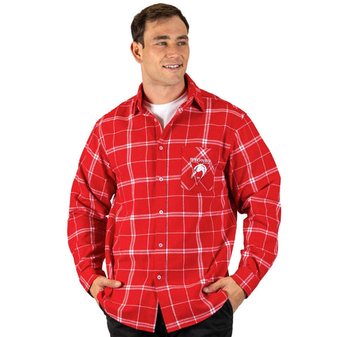 AFL 'Mustang' Flannel Polo - Sydney Swans - Flanno Shirt - Flannelette