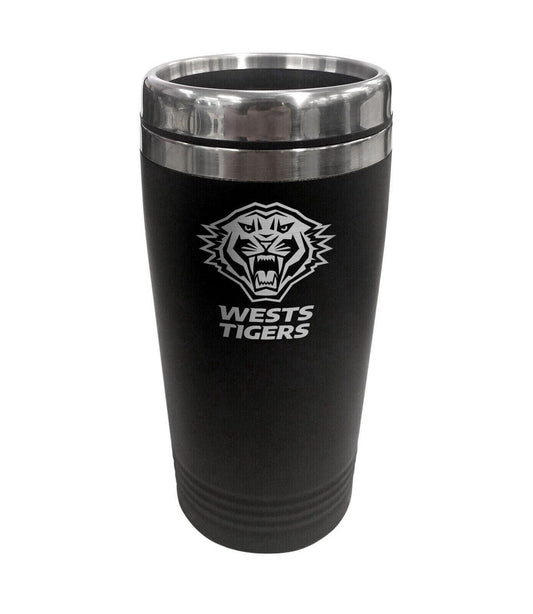 NRL Coffee Travel Mug - West Tigers - 450ml Drink Cup Double Wall