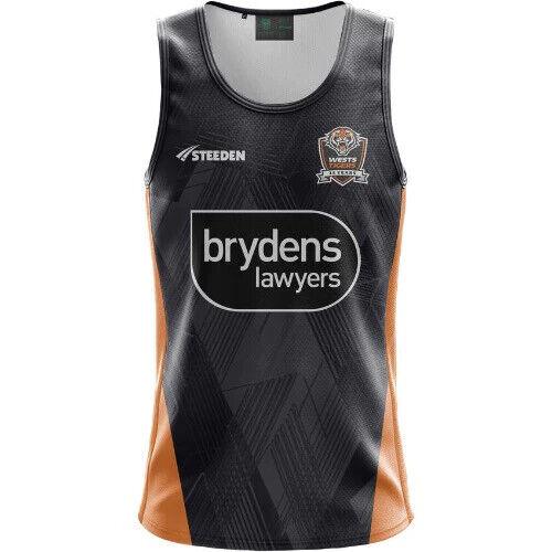 NRL 2024 Training Singlet - West Tigers - Black - Adult - Mens