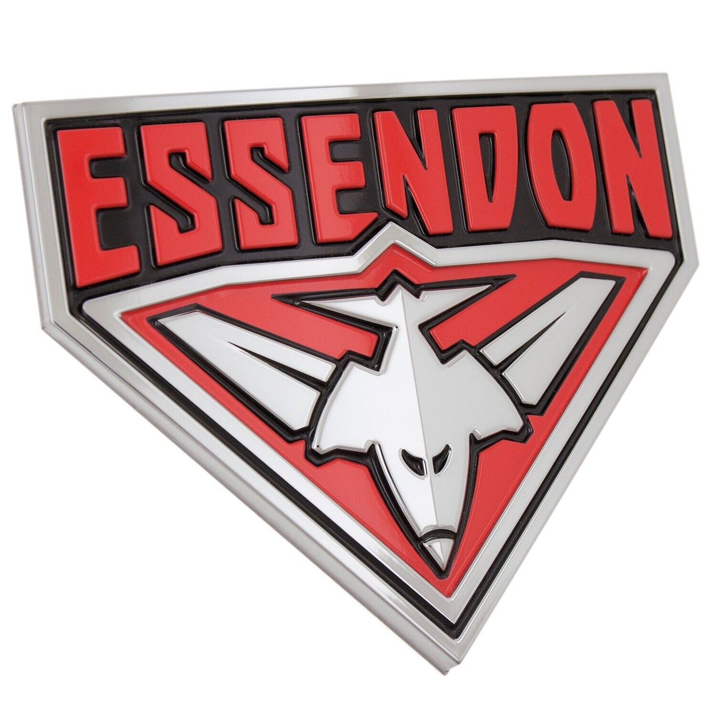 AFL 3D Chrome Emblem - Essendon Bombers - Supporter Car Badge