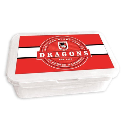 NRL Bento Lunch Box - St George Illawarra Dragons - 14cm x 20.1cm x 7.1cm