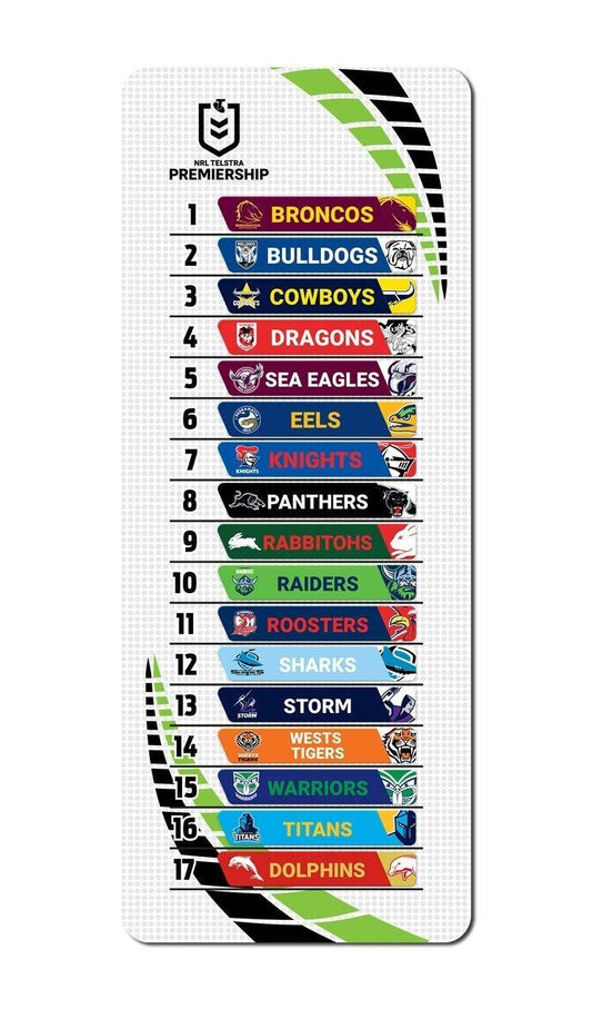 NRL Magnetic Fridge Ladder - Ball Design Leaderboard - Rugby League