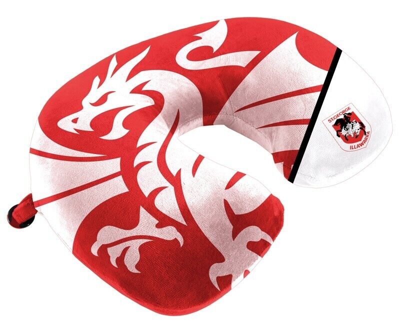 NRL Travel Pillow - St George Illawarra Dragons - U Shaped - Neck Cushion