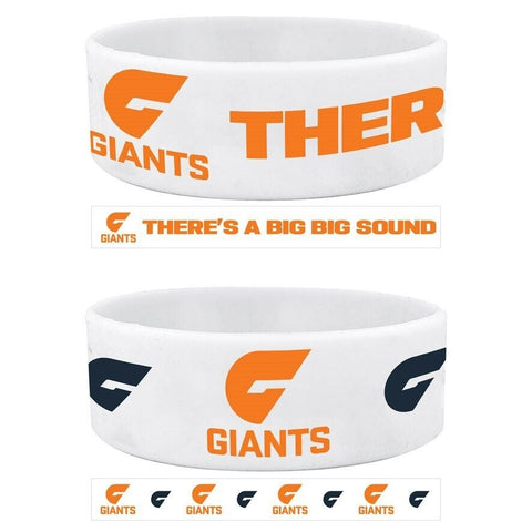 AFL Wrist Bands Set of 2 - GWS Giants - Set of Two - Silicone Band