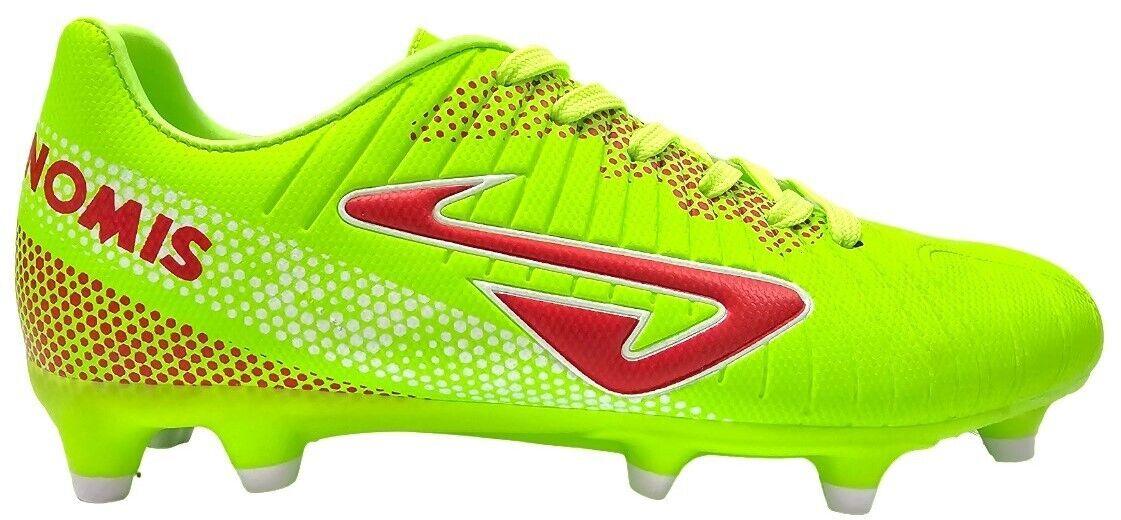 NOMIS Prodigy 2.0 FG Football Boots - Yellow/Red/White - Youth - Kids - Shoe