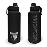 AFL Stainless Steel 960mL Drink Bottle - Hawthorn Hawks - Double Walled