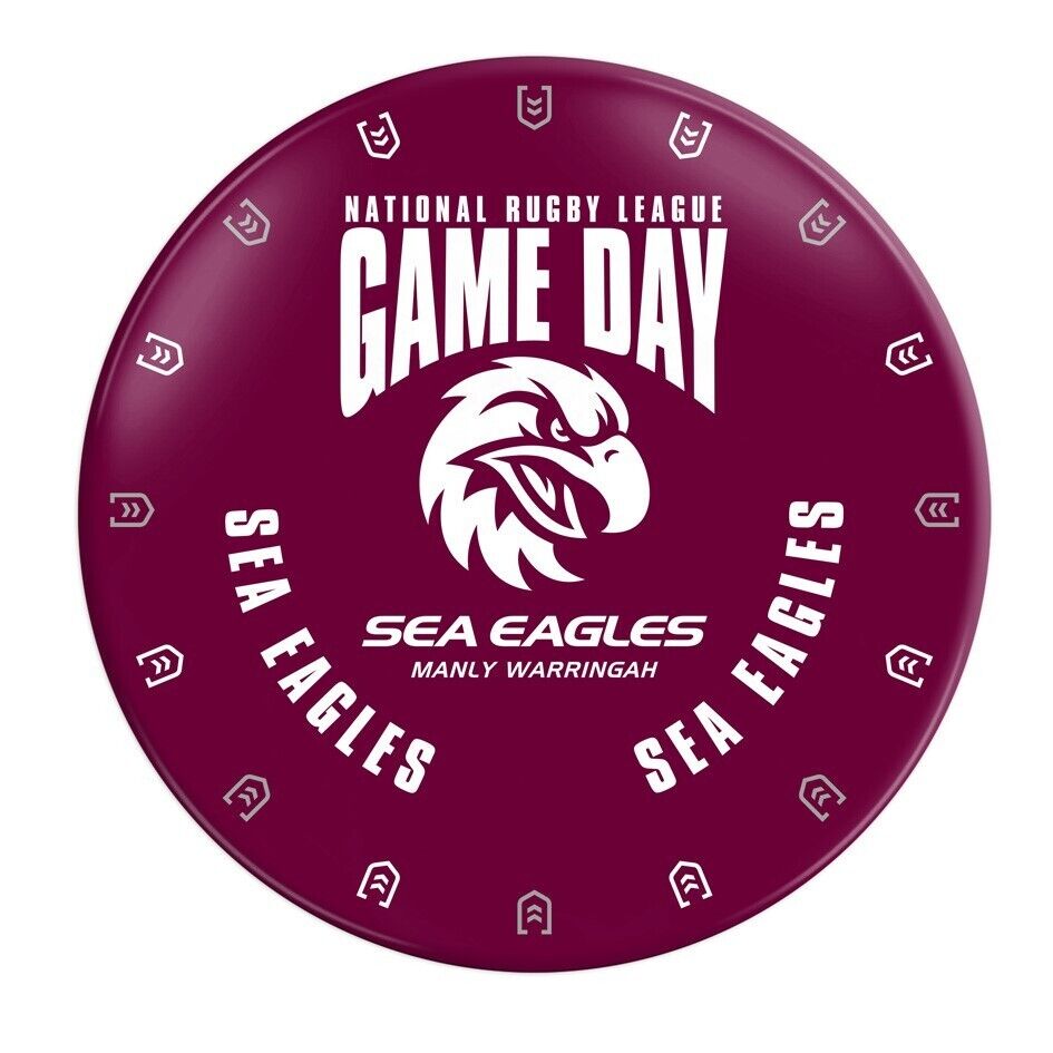 NRL Snack Plate - Manly Sea Eagles - 20cm diameter - Melamine -Single