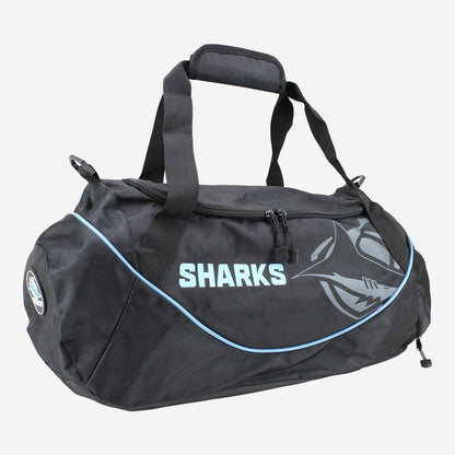 NRL Shadow Sports Bag - Cronulla Sharks - Gym Travel Duffle Bag