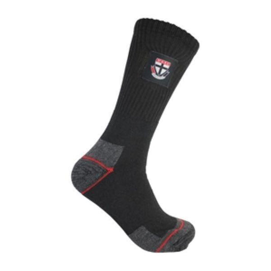 AFL Mens Work Socks - St Kilda Saints - Two Pack