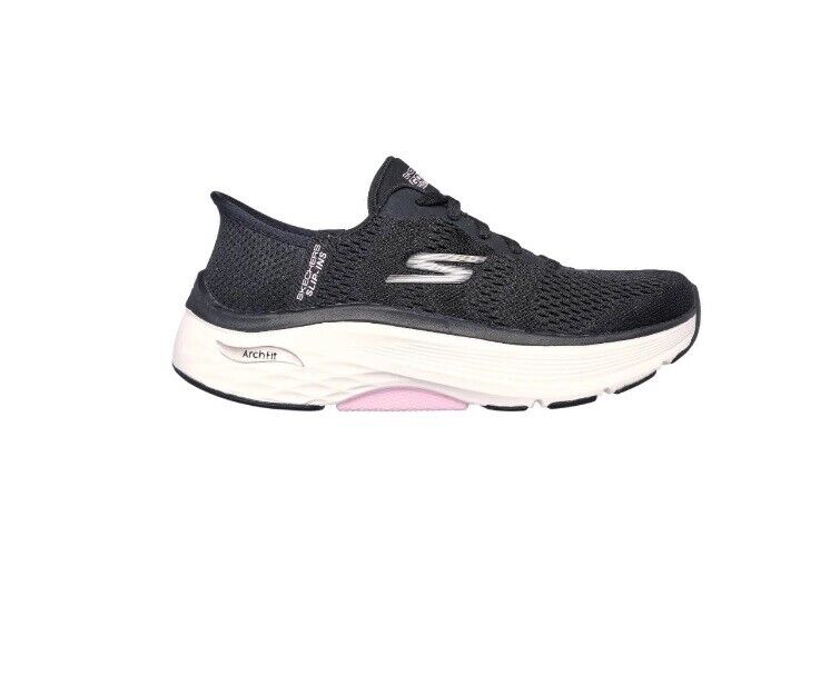 SKECHERS Slip In Max Cushioning Arch Fit Shoe - Paramount - Black/Pink - Womens