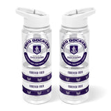 AFL Clear Tritan Drink Bottle 650ml - Fremantle Dockers - 4 Wrist Bands