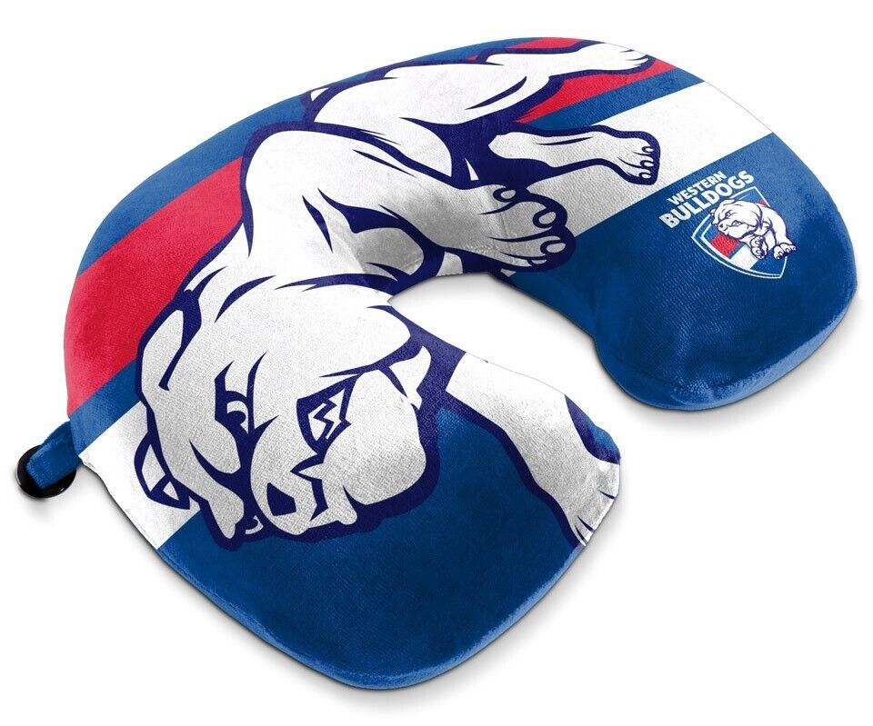 AFL Travel Pillow - Western Bulldogs - U Shaped - Neck Cushion