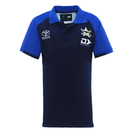 NRL 2024 Media Polo - North Queensland Cowboys - Navy - Youth - DYNASTY