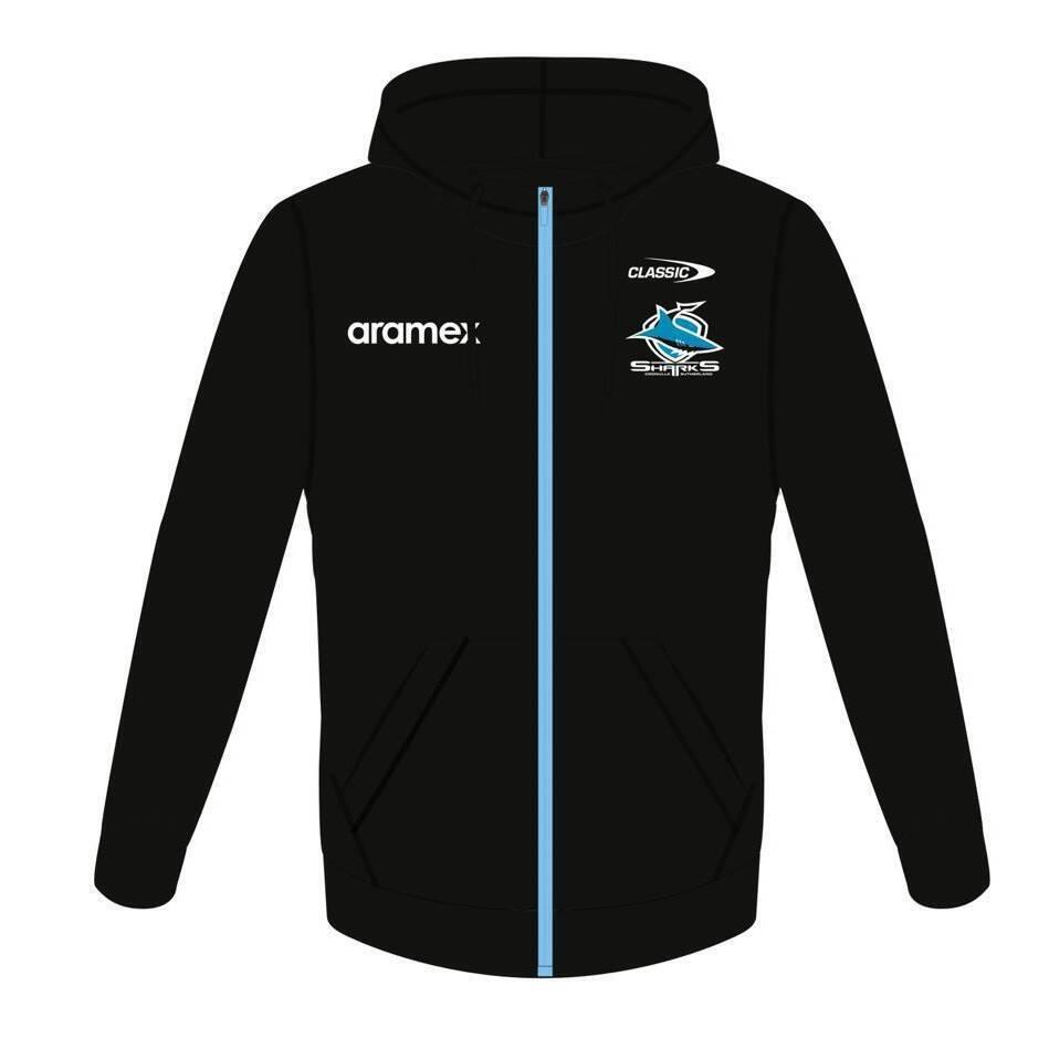 NRL 2024 Full Zip Hoodie - Cronulla Sharks - Adult - Mens - Jumper - Classic