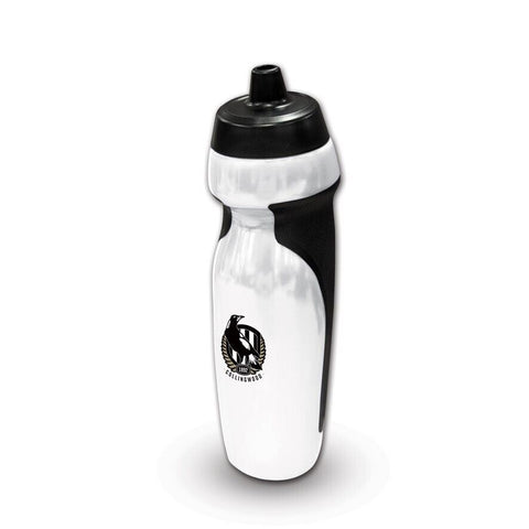 AFL Sports Drink Bottle 640ml - Collingwood Magpies - Rubber Grip