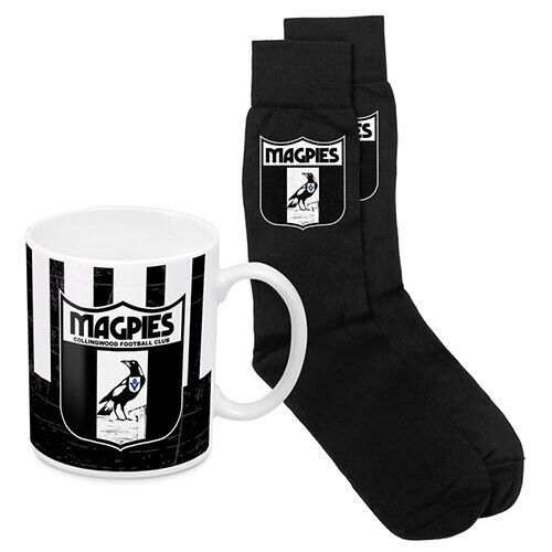 AFL Heritage Coffee Mug & Sock Pack - Collingwood Magpies - Gift Boxed