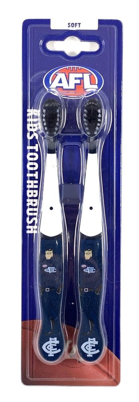 AFL Mascot Kids Toothbrush - Carlton Blues - Soft/Medium