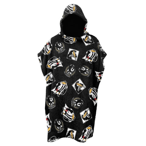 AFL Youth Hooded Towel - Collingwood Magpies - Kids - Beach Bath - OSFM