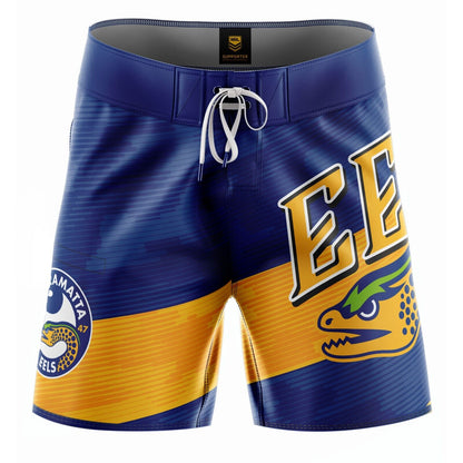 NRL Barrel Board Shorts - Parramatta Eels - Swim - Adult